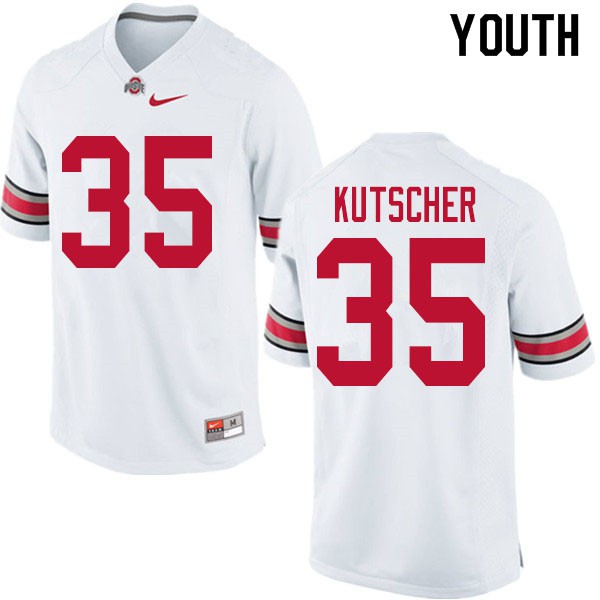 Ohio State Buckeyes #35 Austin Kutscher Youth NCAA Jersey White OSU23199